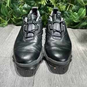 FootJoy Tour Alpha Black Leather Spiked Golf Shoes SIZE 11.5 M FootJoy Men main image 4